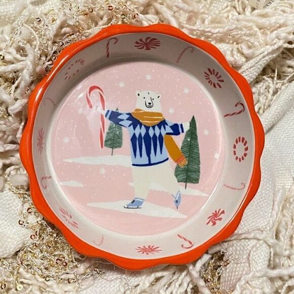 Anthropologie Geoge & Viv Merry Ramekin Baking Trinket Dish Christmas NEW - Picture 5 of 7